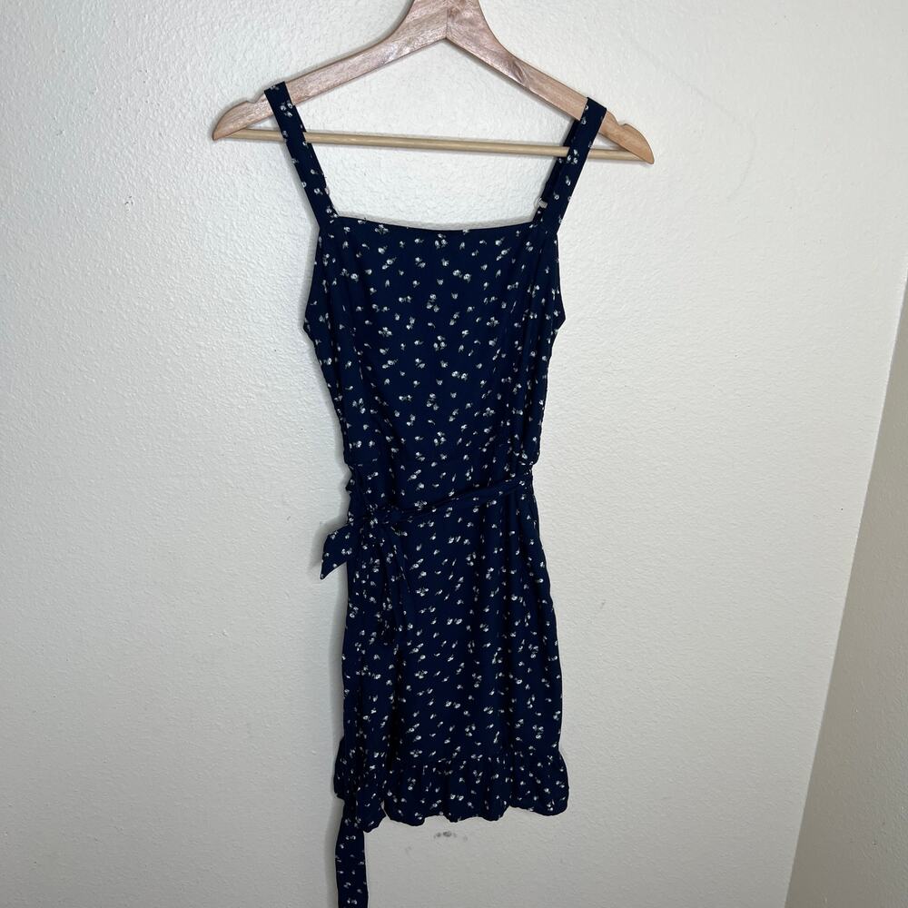 Hollister Navy Floral Strappy Dress Small